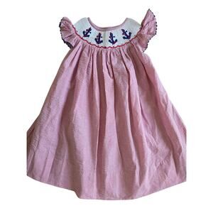 Molly Pop Smocked Anchor Dress